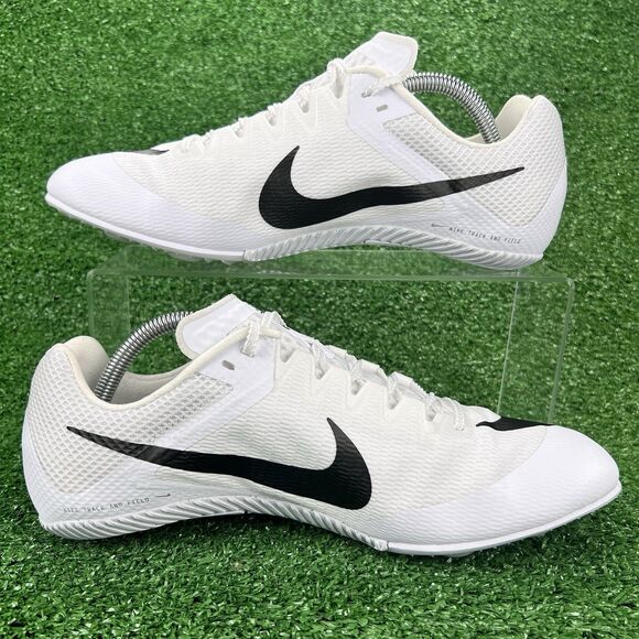Nike Zoom Rival Sprint Track Shoes Men's 10 White Black Cleat Spikes‎ DC8753-100 - Picture 13 of 17